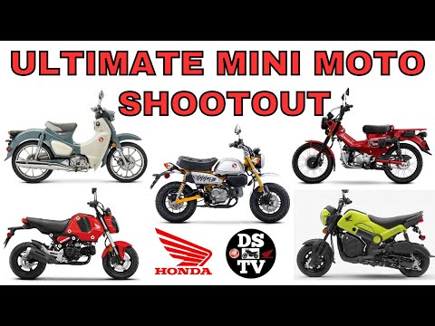 Видео: Ультимативная гонка Honda Mini Moto (Grom против Monkey против Super Cub против Trail 125 против ...