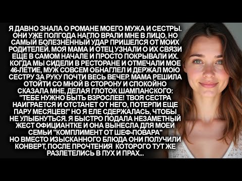 Видео: На моем юбилее, вся моя семья знала о романе моего мужа и сестры. Тогда я попросила официантку…