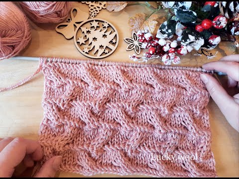 Видео: Узор спицами "Песчаные волны".