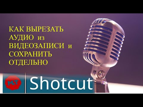 Видео: Как аудиодорожку сохранить отдельно от видеозаписи / видеоредактор Shotcut