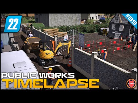 Видео: 🚧 Выемка грунта для прокладки канализационного трубопровода в узком переулке ⭐ FS22 Городские общ...