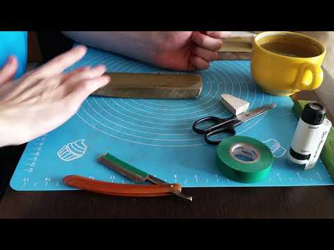 Видео: Подтачиваем опасную бритву сами - финишная заточка опасной  бритвы