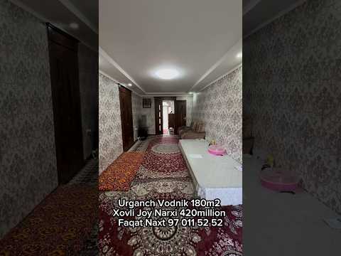 Видео: Urganch Vodnik 180m2 Xovli Joy Narxi 420million Faqat Naxt 97 011 52 52 #baki #uyjoy #уйжой #home