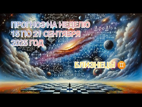 Видео: БЛИЗНЕЦЫ ♊ ПРОГНОЗ НА НЕДЕЛЮ С 15 ПО 21 СЕНТЯБРЯ 2025 ГОД.