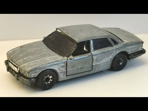 Видео: Реставрация Matchbox Jaguar XJ6 № MB 141. Литой автомобиль. Ремонт кузова автомобиля