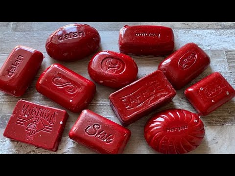 Видео: ASMR SOAP| Cutting colored soaр | Soap Carving| Резка крашенного мыла