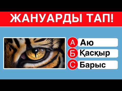 Видео: КӨЗІ АРҚЫЛЫ ЖАНУАРДЫ ТАП🦁🐻‍❄️|Қазақша сұрақтар