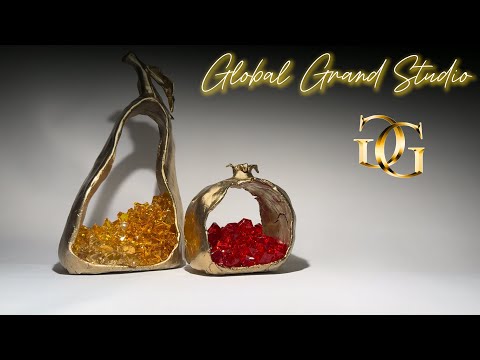 Видео: Декор из глины: роскошные плоды с эффектом золота