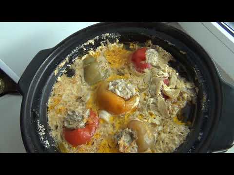 Видео: Фаршированный перец в медленноварке \ Медленноварка Kitfort KT-206