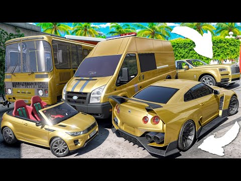 Видео: УГНАЛ КУЧУ ЗОЛОТЫХ ЧИТ ТАЧЕК И ОГРОМНЫЙ МОНСТР ТРАК У МАЖОРА ЗА 180 СЕК! БИТВА ВОРОВ В ГТА 5 ОНЛАЙН!