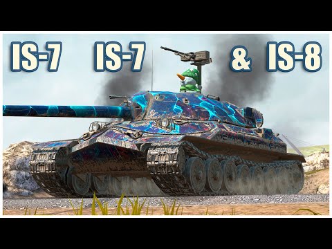 Видео: ИС-7, ИС-7 & ИС-8 • WoT Blitz Gameplay