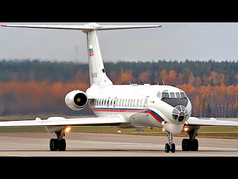 Видео: Туполев Ту-134 рванул без прогрева, оглушив на рулении и поласкав слух на взлёте.