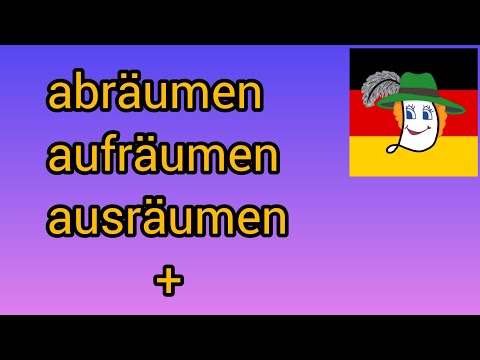 Видео: Aufräumen, abräumen, ausräumen, einräumen - дієслова обігу дня.