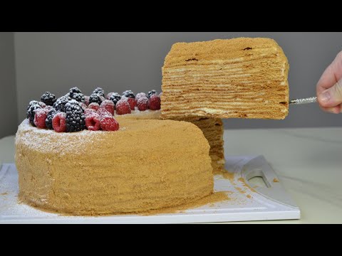 Видео: ТОРТ МЕДОВИК МАМИН😍С КРЕМОМ БРЮЛЕ НА МОЛОКЕ❤️НА Праздничный стол