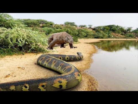 Видео: 🐍😱 За секунду до... Этот гигантский питон был обречён! Змеи выбрали не того противника!