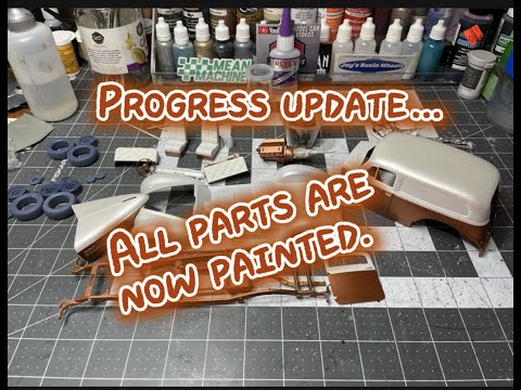 Видео: Отчёт о ходе доставки Chevy Sedan Revell ‘39. Все детали загрунтованы и покрашены.