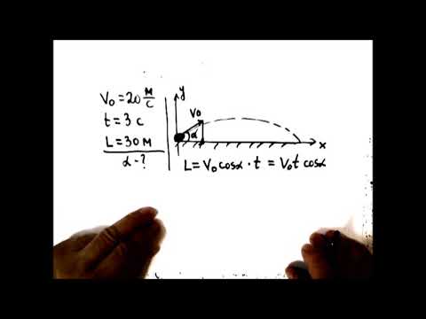 Видео: Физика. Решение задач. Движение тела брошенного под углом к горизонту . Выполнялка 16