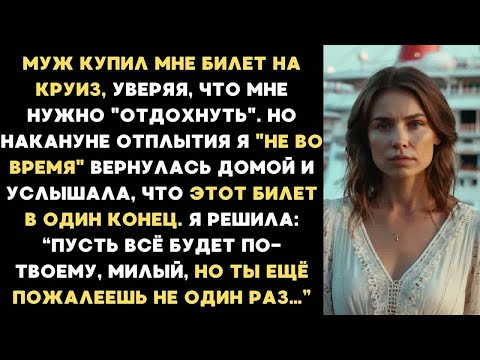 Видео: Муж купил мне билет на круиз чтобы я ＂отдохнула＂, но накануне я услышала что этот билет в один конец