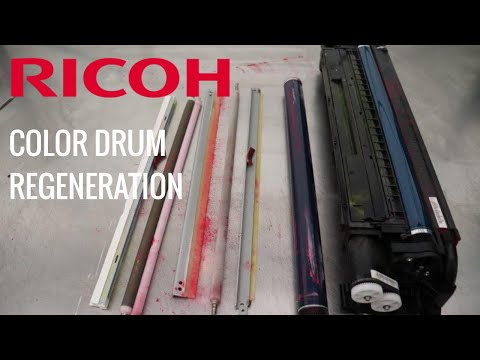 Видео: Цветной барабан Ricoh MPC3004 MPC3504 MPC4504 MPC6004 MPC501SP