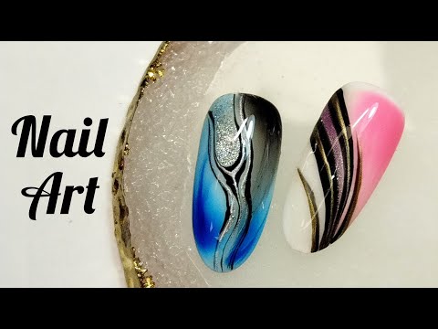 Видео: Растекашки.  Простой дизайн ногтей. Видеоурок. /Abstraction. Simple nail designs 2023. Tutorial.