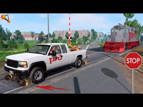 Видео: КОЛЕСА ДЛЯ РЕЛЬС! НА МАШИНЕ ПО ЖЕЛЕЗНОЙ ДОРОГЕ | BeamNG.drive