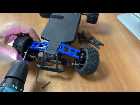 Видео: Как установить капролоновые рычаги подвески на монстр Remo Hobby Smax RH1631 вместо штатных P2505