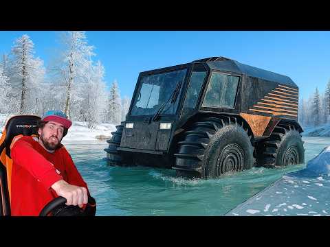 Видео: УТОПИЛ ОГРОМНЫЙ ВЕЗДЕХОД - SpinTires + РУЛЬ