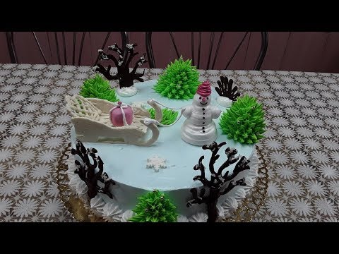 Видео: Новогодний тортик