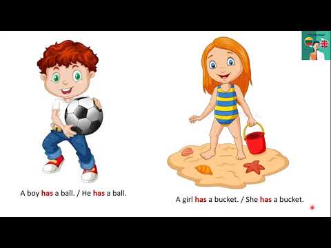 Видео: She has / He has / It has - English for beginners - Английский для детей и начинающих
