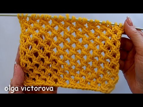 Видео: АЖУРНАЯ СЕТОЧКА 811 Узоры спицами