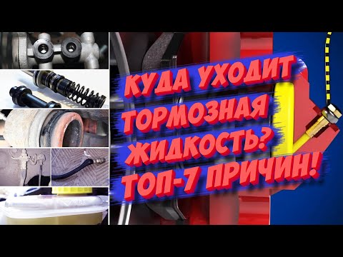 Видео: КУДА УХОДИТ ТОРМОЗНАЯ ЖИДКОСТЬ? ТОП-7 ПРИЧИН!
