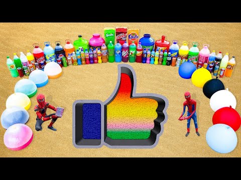 Видео: Как сделать радугу с помощью шариков Orbeez, гигантских шариков Coca Cola, Fanta, Mtn Dew, газиро...