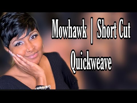 Видео: Короткая стрижка Quickweave | Mowhawk #quickweave #fypシ #viral #tamecacroom #shortstyle #pixiehai...