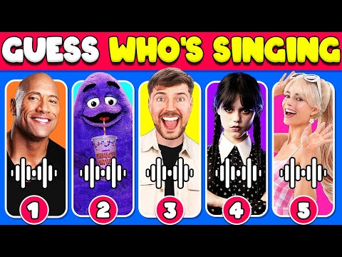 Видео: Угадай, кто поёт 🎤🎙️🎶 | Скала, Гримаса, Мистер Зверь, Уэнсдей Аддамс, Барби