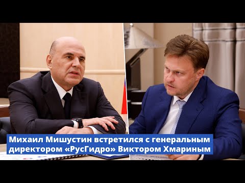 Видео: Михаил Мишустин встретился с генеральным директором «РусГидро» Виктором Хмариным