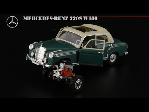 Видео: Нетрадиционный подход: Mercedes-Benz W180 220S Ponton • Faller • Масштабные модели из пластика 1:43