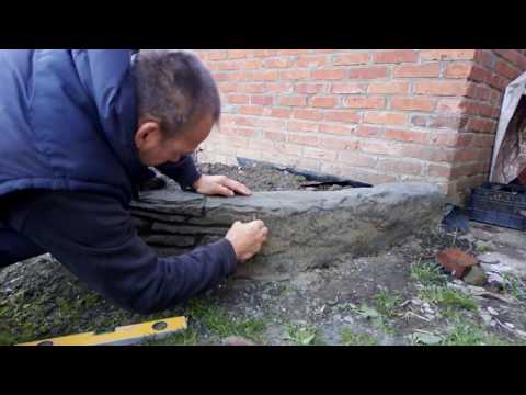 Видео: Как правильно нарезать под камень плиточный клей. Имитация под камень,