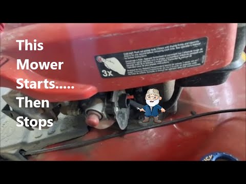 Видео: Эта газонокосилка заводится...а потом останавливается