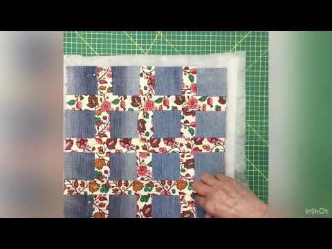 Видео: Одеяло к Рождеству, стежка лоскутного блока