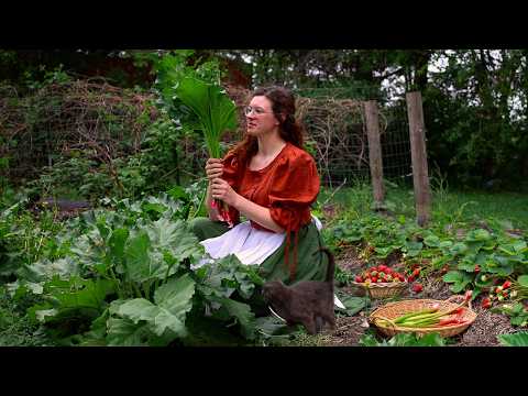 Видео: Идеальный пирог с клубникой и ревенем 🍓 Последняя ода весне 🌷 Уютная выпечка ASMR