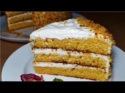 Видео: Тыквенный Торт на Сковороде. Нежнейший Тыквенно-Апельсиновый Торт, Просто Тает Во Рту