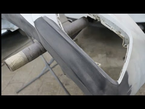 Видео: Показываю как ремонтируем бампер и почему нельзя впаивать сетку.