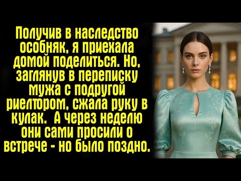 Видео: Получив в наследство особняк, я приехала домой поделиться. Но, заглянув в переписку мужа с