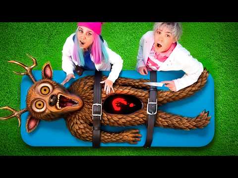 Видео: что внутри? РАЗРЕЗАЕМ DEER MONSTER в 3:00 ночи !!!