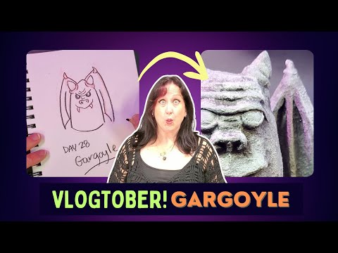 Видео: 31 монстр за 31 день. Как сделать горгулью из папье-маше. Vlogtober, день 28.