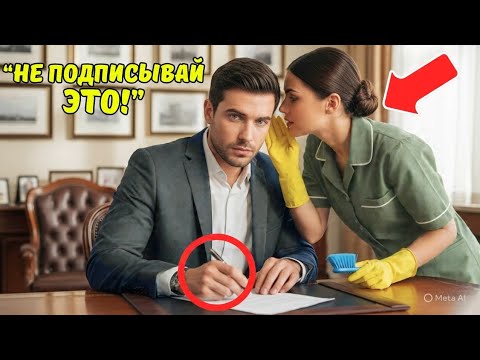 Видео: Бедная уборщица прошептала миллионеру: «НЕ ПОДПИСЫВАЙ ЭТО», и то, что он сделал, удивило всех