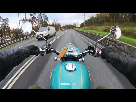 Видео: Royal Enfield Classic 650 безмолвная езда для беговой дорожки (Барвиха и Рублёвка)