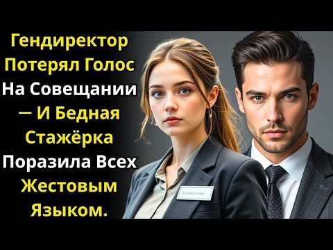 Видео: Гендиректор Потерял Голос На Совещании — И Бедная Стажёрка Поразила Всех Жестовым Языком.
