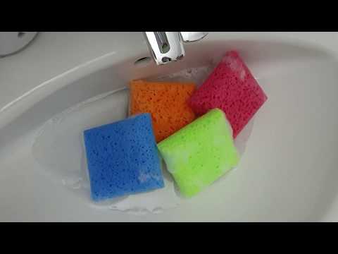 Видео: ASMR (3) New sponges squeeze/Тест новых губок