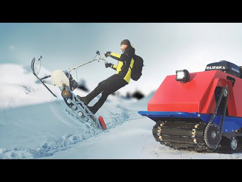 Видео: Битва снегоходов. Снегокат или мотобуксировщик?
